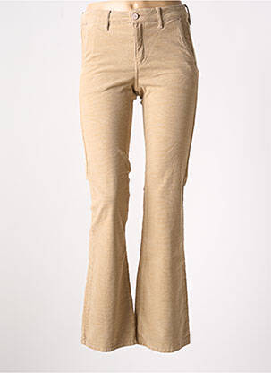Pantalon flare stretch taille normale beige HAPPY femme