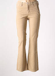 Pantalon flare stretch taille normale beige HAPPY femme