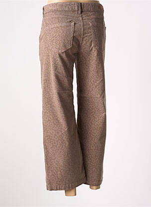 Pantalon 7/8 stretch taille normale marron HAPPY femme