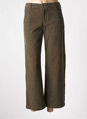 Pantalon 7/8 stretch taille normale vert HAPPY femme