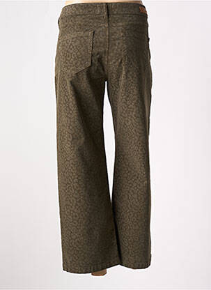 Pantalon 7/8 stretch taille normale vert HAPPY femme