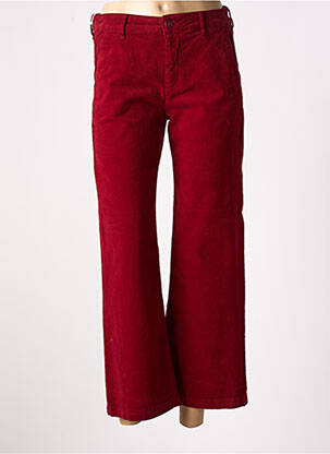 Pantalon 7/8 stretch taille normale rouge HAPPY femme