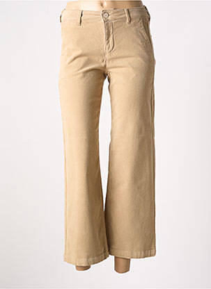 Pantalon 7/8 stretch taille normale beige HAPPY femme