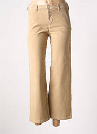Pantalon 7/8 stretch taille normale beige HAPPY femme