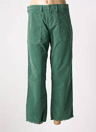 Pantalon 7/8 taille haute taille haute vert HAPPY femme