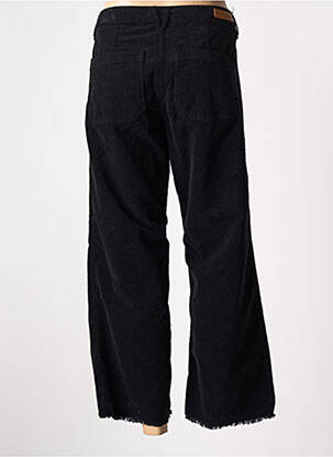 Pantalon 7/8 taille haute taille haute noir HAPPY femme