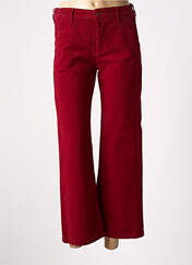 Pantalon 7/8 rouge HAPPY pour femme seconde vue