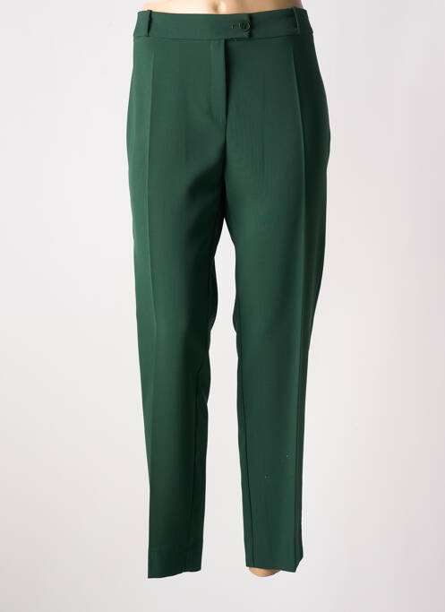 Pantalon droit stretch taille normale vert HIPPOCAMPE femme