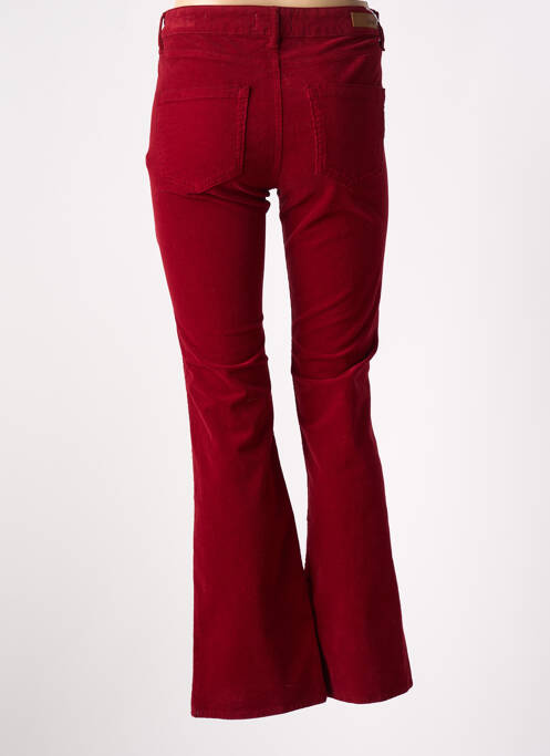 Pantalon flare stretch taille normale rouge HAPPY femme