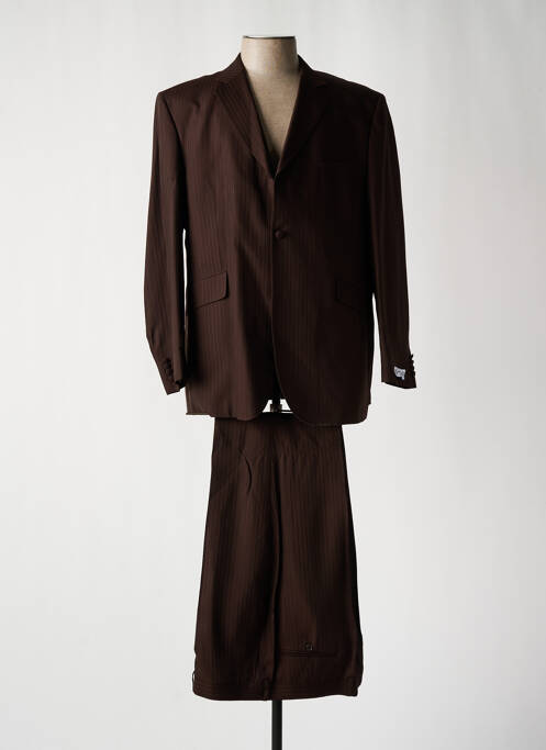 Costume de ville finition intérieure doublure satiné marron GUY LAURENT homme