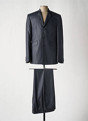 Costume de cérémonie fermeture zippée sous rabat boutonné gris GUY LAURENT homme