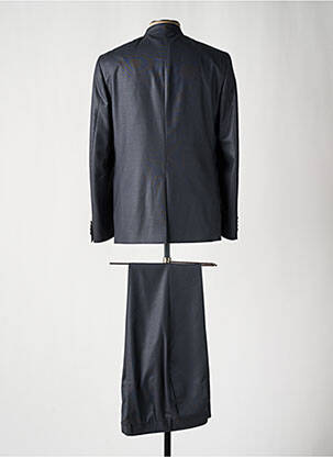 Costume de cérémonie fermeture zippée sous rabat boutonné gris GUY LAURENT homme