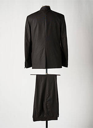 Costume de cérémonie fermeture zippée sous rabat boutonné gris fonce GUY LAURENT homme