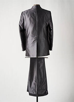 Costume de cérémonie fermeture zippée sous rabat boutonné gris BARBERINI homme