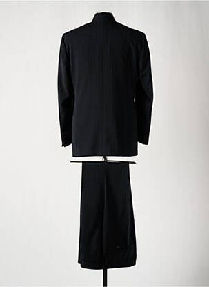 Costume de cérémonie fermeture zippée sous rabat boutonné noir GUY LAURENT homme