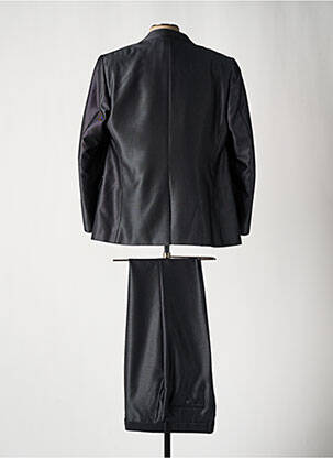 Costume de cérémonie fermeture zippée sous rabat boutonné gris GUY LAURENT homme