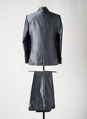 Costume de cérémonie fermeture zippée sous rabat boutonné gris BARBERINI homme