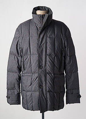 Doudoune fermeture zippée sous rabat pressionné sans capuche gris PAUL & SHARK homme