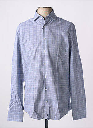 Chemise manches longues manches longues bleu SEIDEN STICKER homme