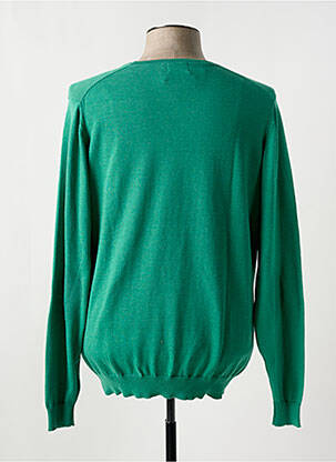 Pull col v manches longues vert DARIO BELTRAN homme