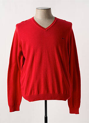 Pull col v manches longues rouge DARIO BELTRAN homme