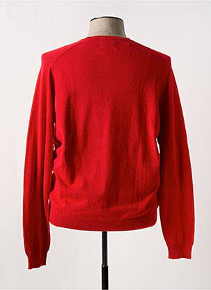 Pull col v manches longues rouge DARIO BELTRAN homme