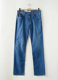 Jeans coupe droite fermeture zippée sous rabat boutonné taille normale bleu TRUSSARDI JEANS homme
