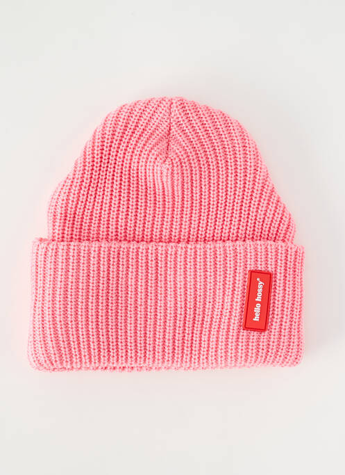 Bonnet rose HELLO HOSSY pour homme