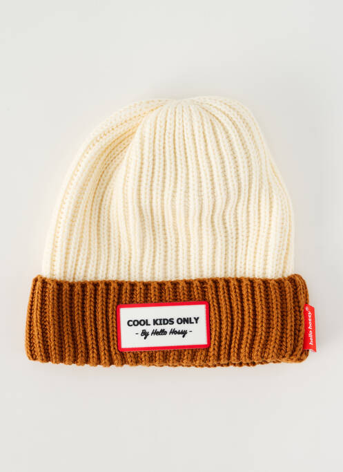 Bonnet marron HELLO HOSSY pour enfant