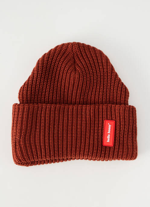 Bonnet marron HELLO HOSSY pour homme