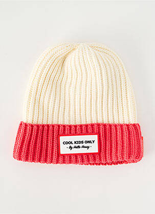 Bonnet maille opaque rose HELLO HOSSY enfant