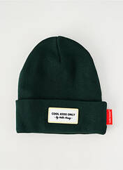 Bonnet vert HELLO HOSSY pour enfant seconde vue