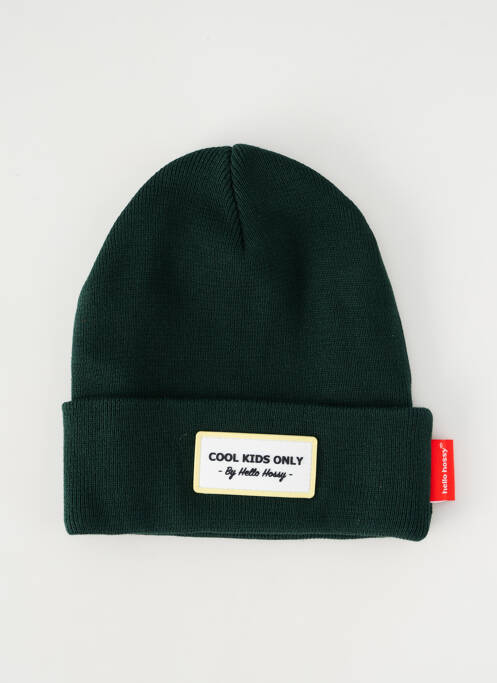 Bonnet vert HELLO HOSSY pour enfant