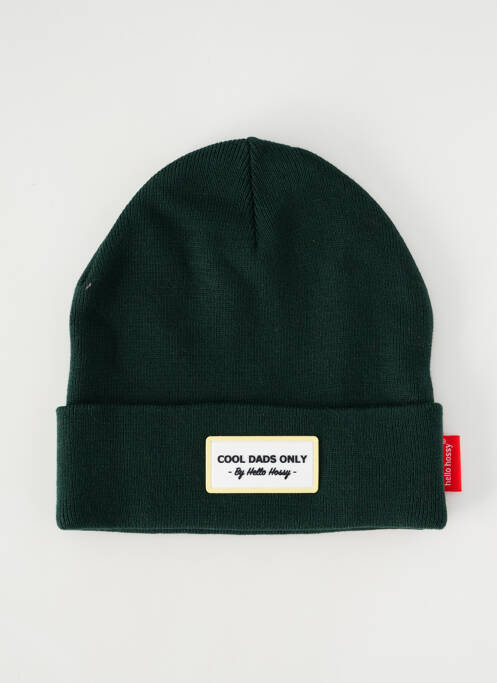 Bonnet vert HELLO HOSSY pour homme