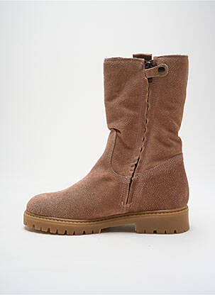 Bottines/boots matière lisse talon bas rose NÖRVIK fille