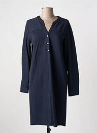 Robe mi-longue manches longues manches longues bleu LE PETIT BAIGNEUR femme