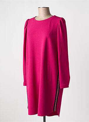 Robe courte manches longues manches longues rose DIVAS femme