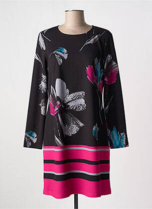 Robe courte manches longues manches longues noir DIVAS femme