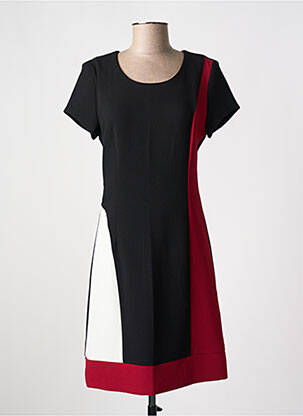 Robe courte fermeture zippée au dos manches courtes noir DIAMBRE femme