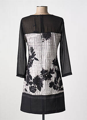 Robe courte manches 3/4 manches 3/4 noir CRISTINA GAVIOLI femme