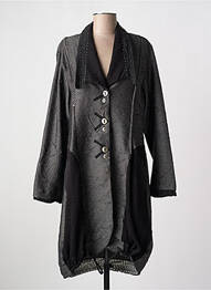 Manteau long coupe cintrée sans capuche gris OLIVER JUNG femme