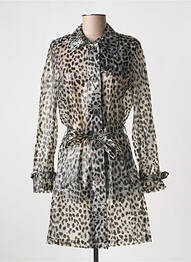 Imperméable manches longues sans capuche gris ROFA FASHION GROUP femme