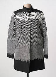 Manteau long coupe cintrée sans capuche noir PAUL BRIAL femme