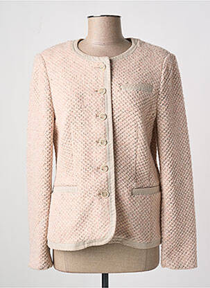 Veste chic poches rose ROFA FASHION GROUP femme