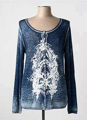 Gilet manches longues bleu LAUREN VIDAL pour femme seconde vue
