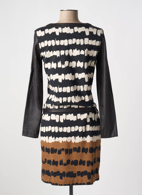 Robe courte manches longues manches longues noir PAUL BRIAL femme