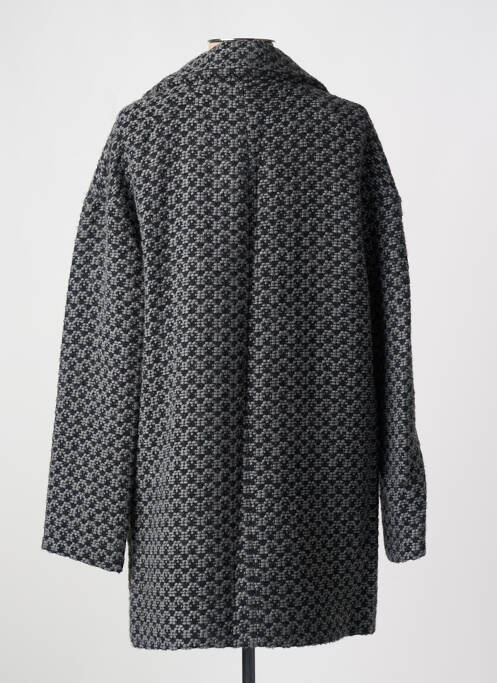 Manteau long coupe droite sans capuche gris LAUREN VIDAL femme