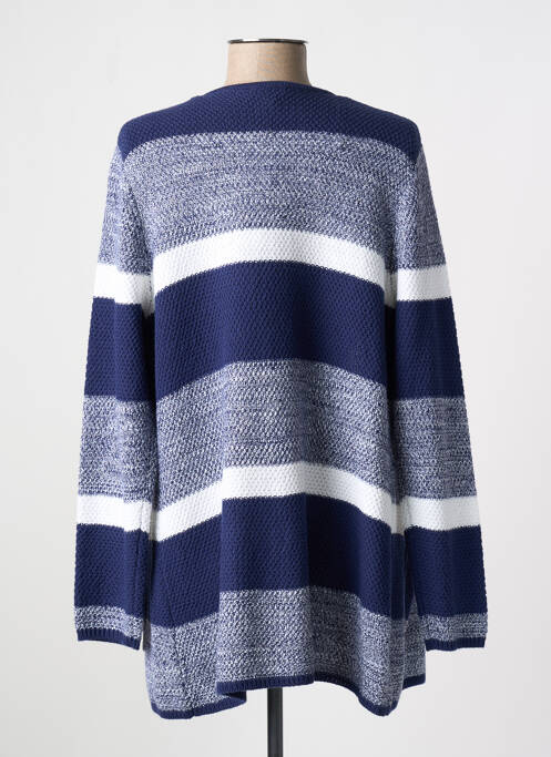 Gilet manches longues bleu MARBLE pour femme