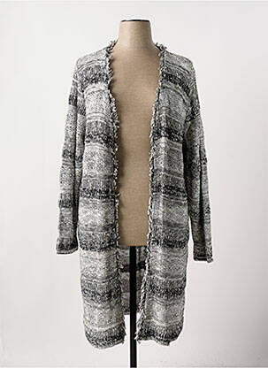 Gilet manches longues maille souple et aérée gris NO SECRET femme