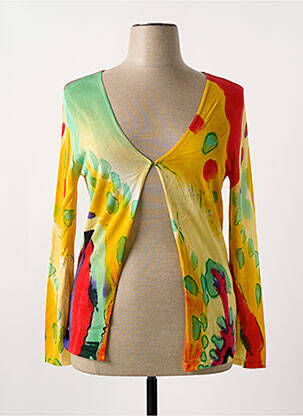 Gilet manches longues coupe cintrée jaune OLIVIER PHILIPS femme